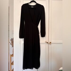 Black Reformation wrap dress
